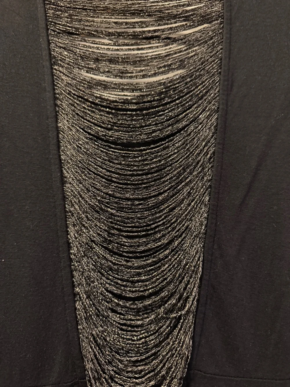Free People Black Short Sleeve Backless top with Draped Chain Detail - Picture 2 of 5